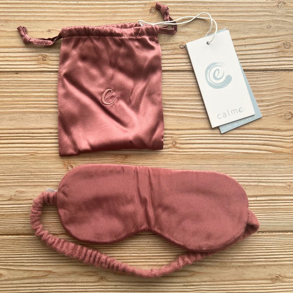 Calme Johnny Was 100% Cashmere Eye Mask – Blush Rose (NWT)